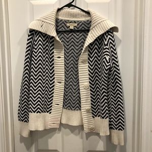 Navy chevron print sweater